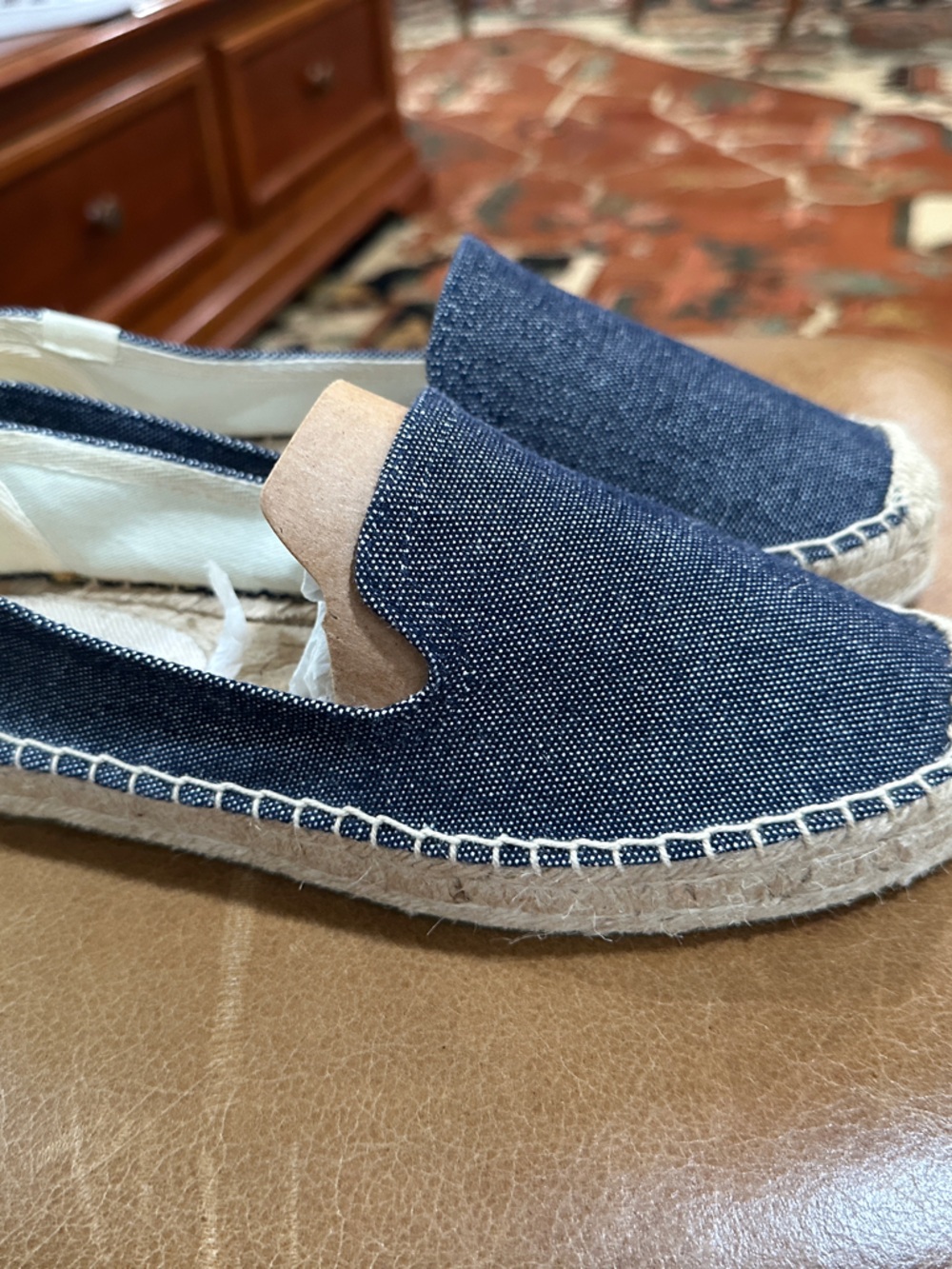 Soludos Denim Blue Espadrille Slip-On Flats